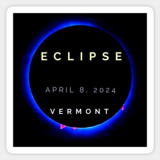 Vermont Solar Eclipse Totality April 8 2024 Sticker